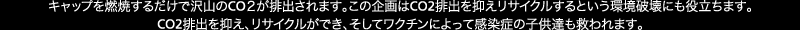 キャップを燃焼するだけで沢山のCO2が排出されます。....